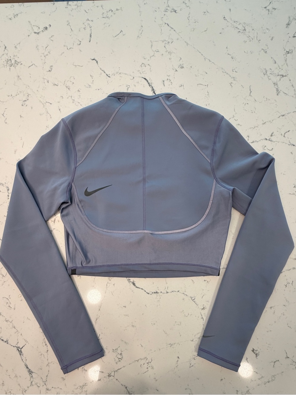 Nike Lavender Purple Athletic Long Sleeve Crop Top size small
